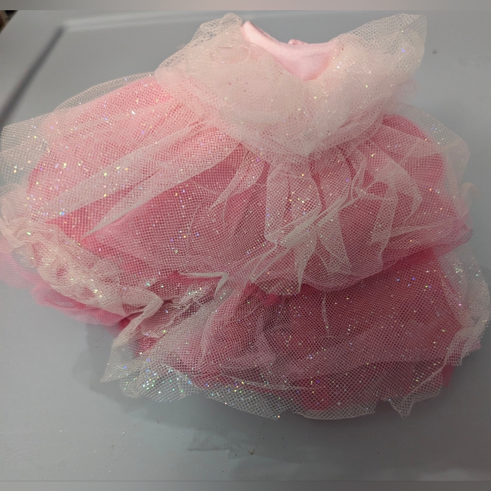 BARBIE SKIRT FLOWER BALLERINA THE NUTCRACKER 2000 PINK GLITTER DOLL CLOTHES